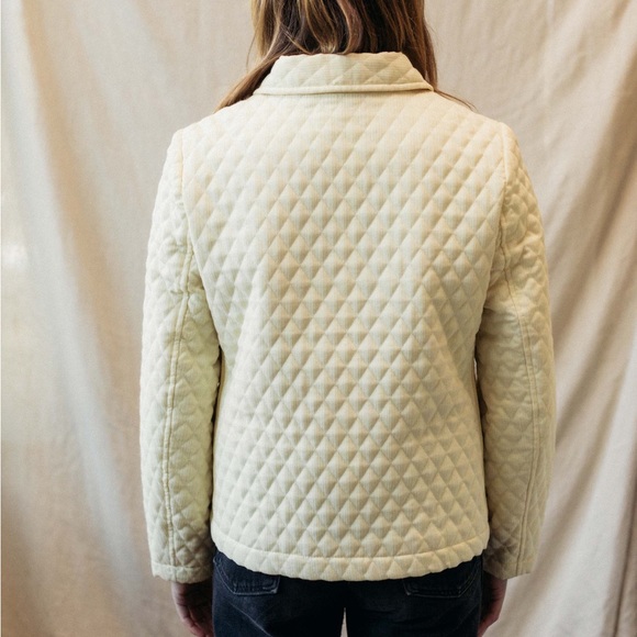 Vintage Cream Quilted Jacket Coat (Made in Canada) - Picture 5 of 11